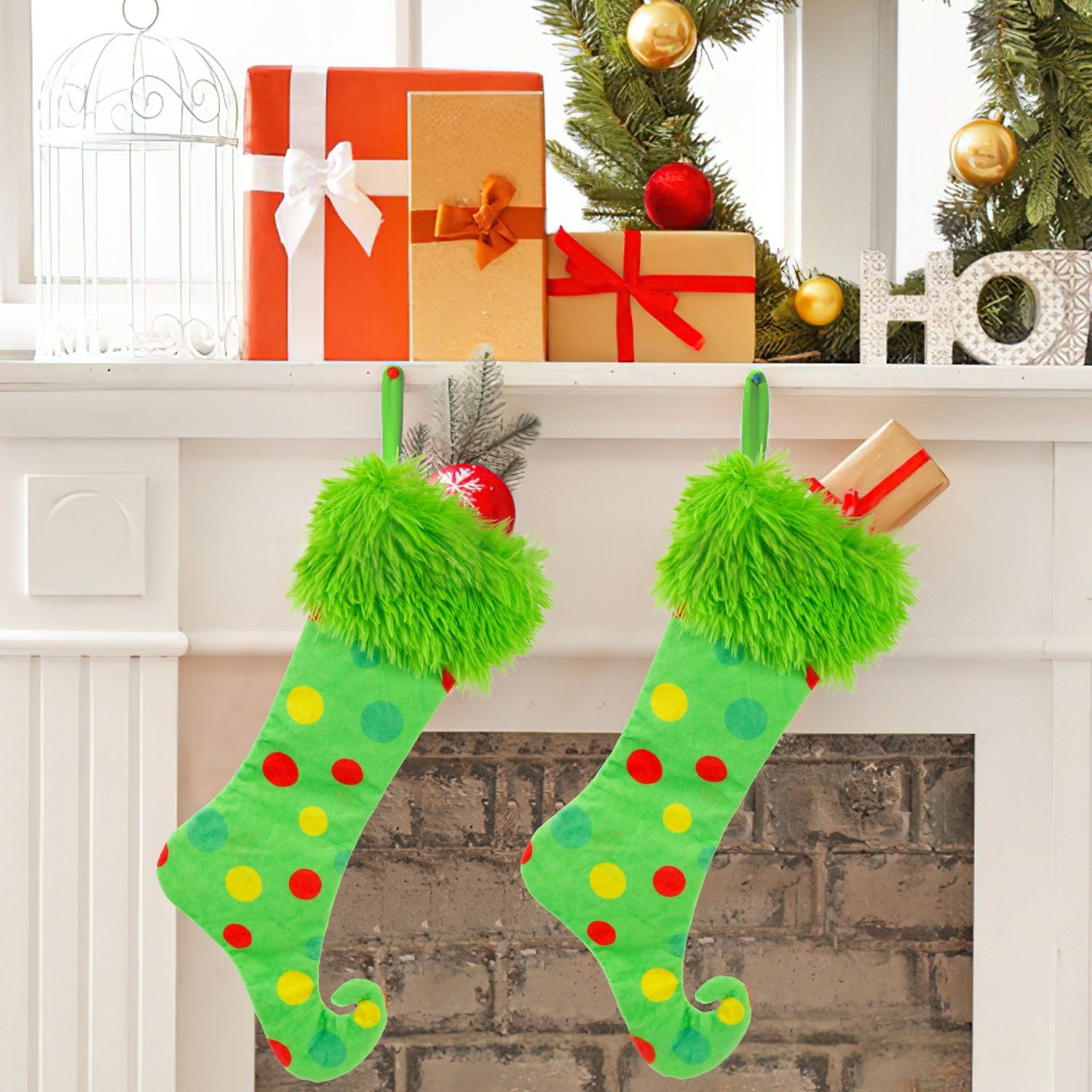 Christmas Stockings Holiday Decor Hanging Socks for Mantel Christmas Tree Decor